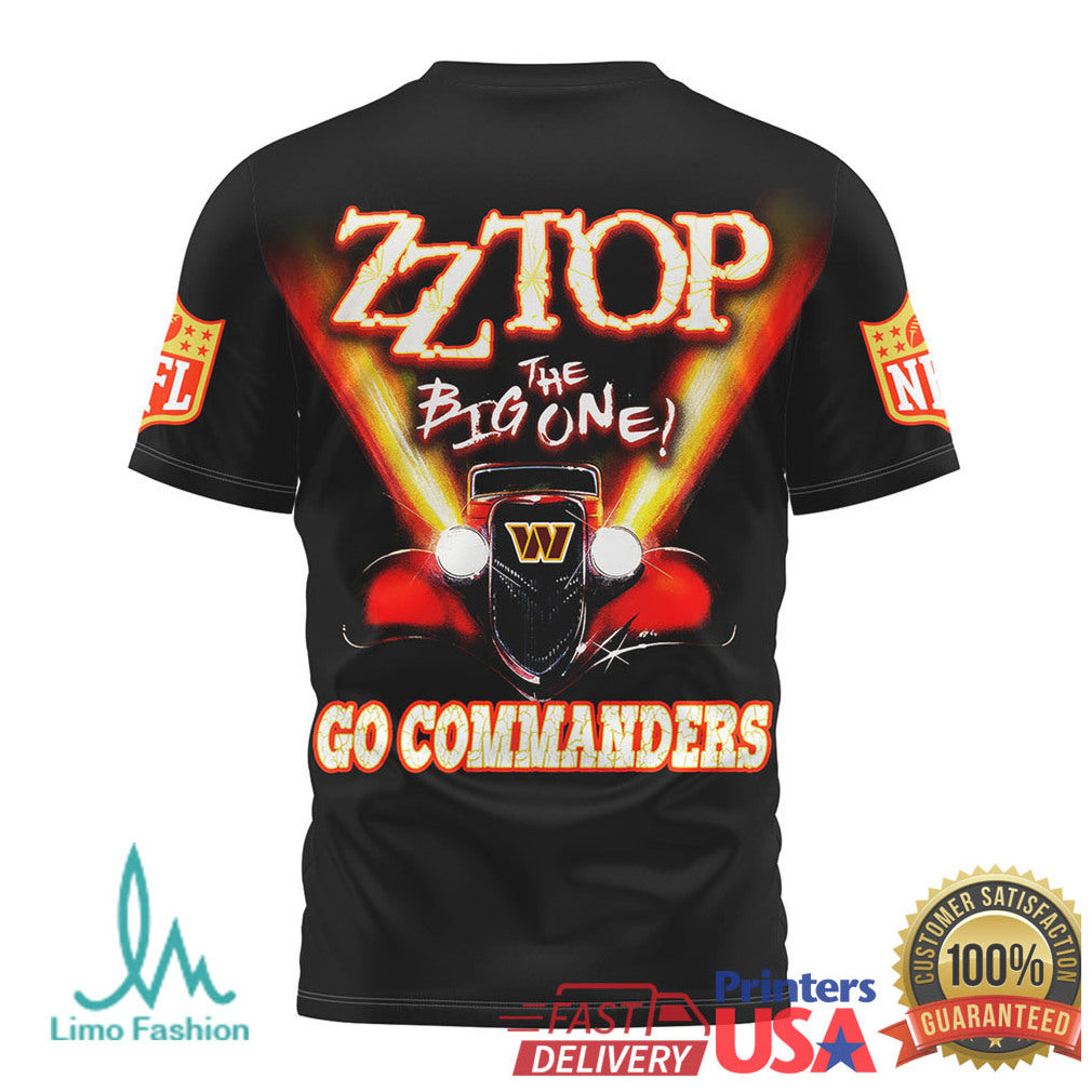 Washington CommandersOfficial NFL ZZ Top Fan 3D Shirt - Limotees LLC