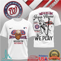 Washington Nationals God Wins Forever Baseball Jesus Name T Shirt - Limotees LLC