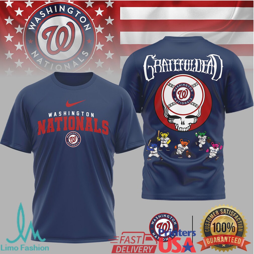 Washington Nationals x Grateful Dead Steal Your Face T Shirt - Limotees LLC