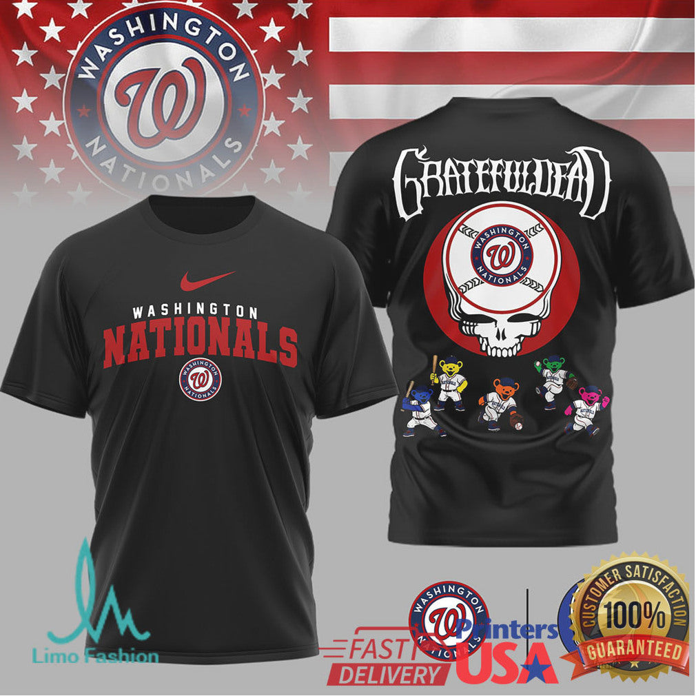 Washington Nationals x Grateful Dead Steal Your Face T Shirt - Limotees LLC