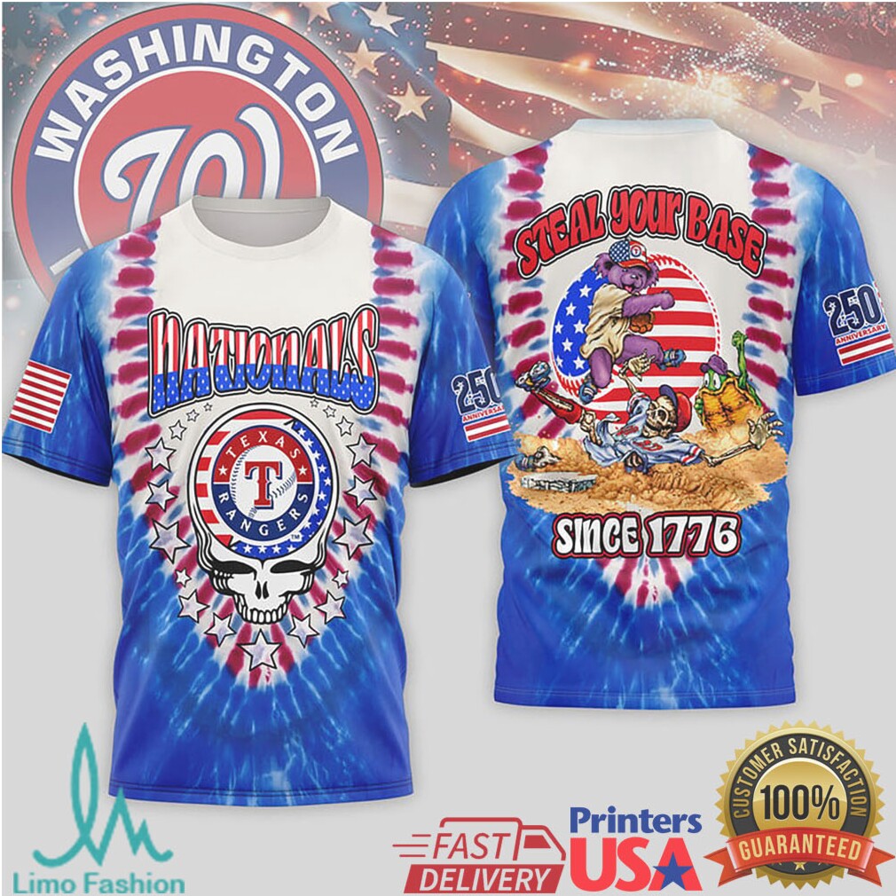 Washington Nationals x Grateful Dead Tie Dye T Shirt - Limotees LLC