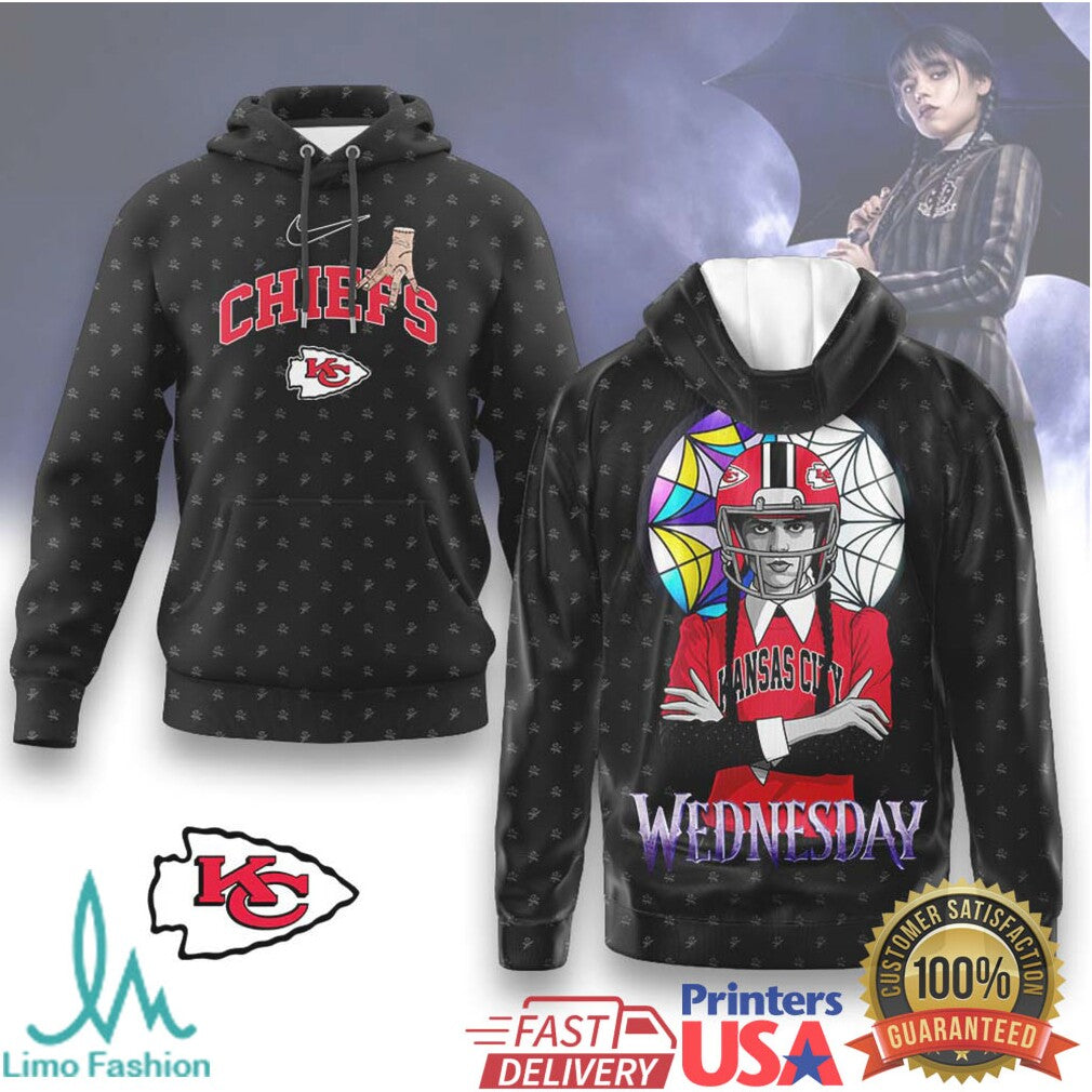 Wednesday Addams Kansas City Chiefs NFL Football Fan All Over Print Gear - Limotees LLC