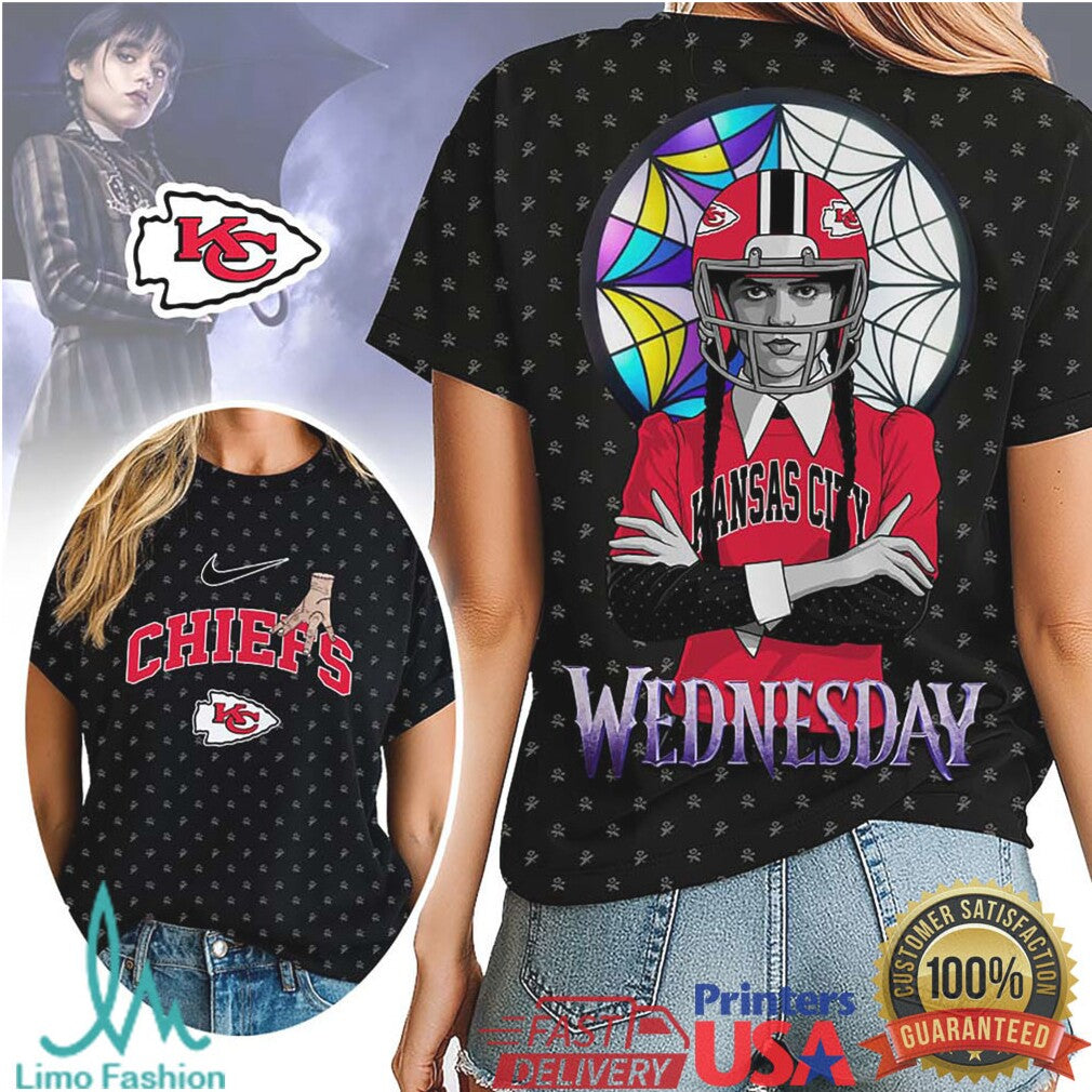 Wednesday Addams Kansas City Chiefs NFL Football Fan All Over Print Gear - Limotees LLC