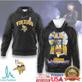 Wednesday Addams Minnesota Vikings NFL Purple & Gold Goth Style Gear - Limotees LLC