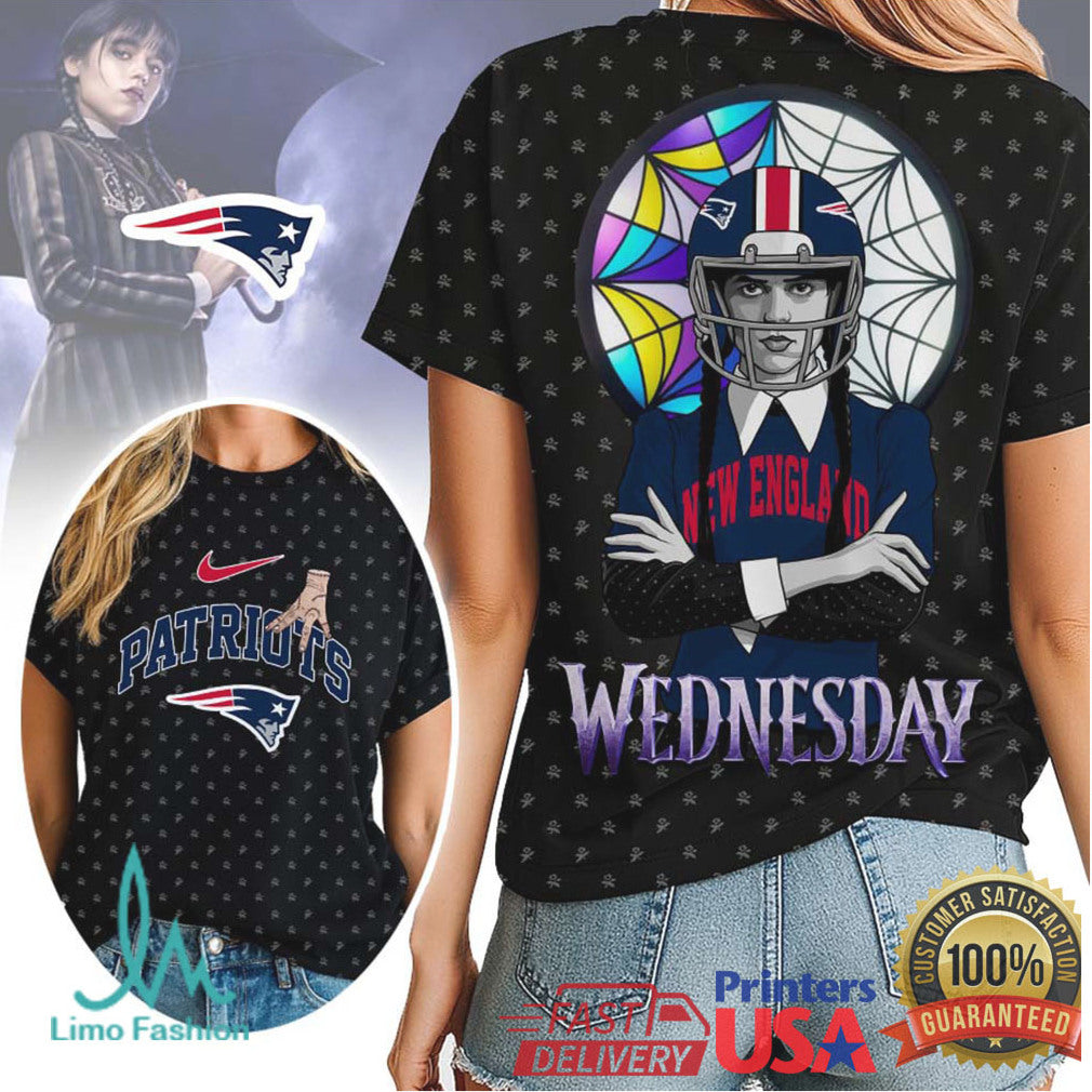 Wednesday Addams New England Patriots NFL Spooky Season Fan Apparel - Limotees LLC