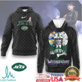 Wednesday Addams New York Jets NFL Gang Green Gothic Football Gear - Limotees LLC