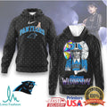 Wednesday Addams x Carolina Panthers NFL 3D Hoodie & T Shirt - Limotees LLC