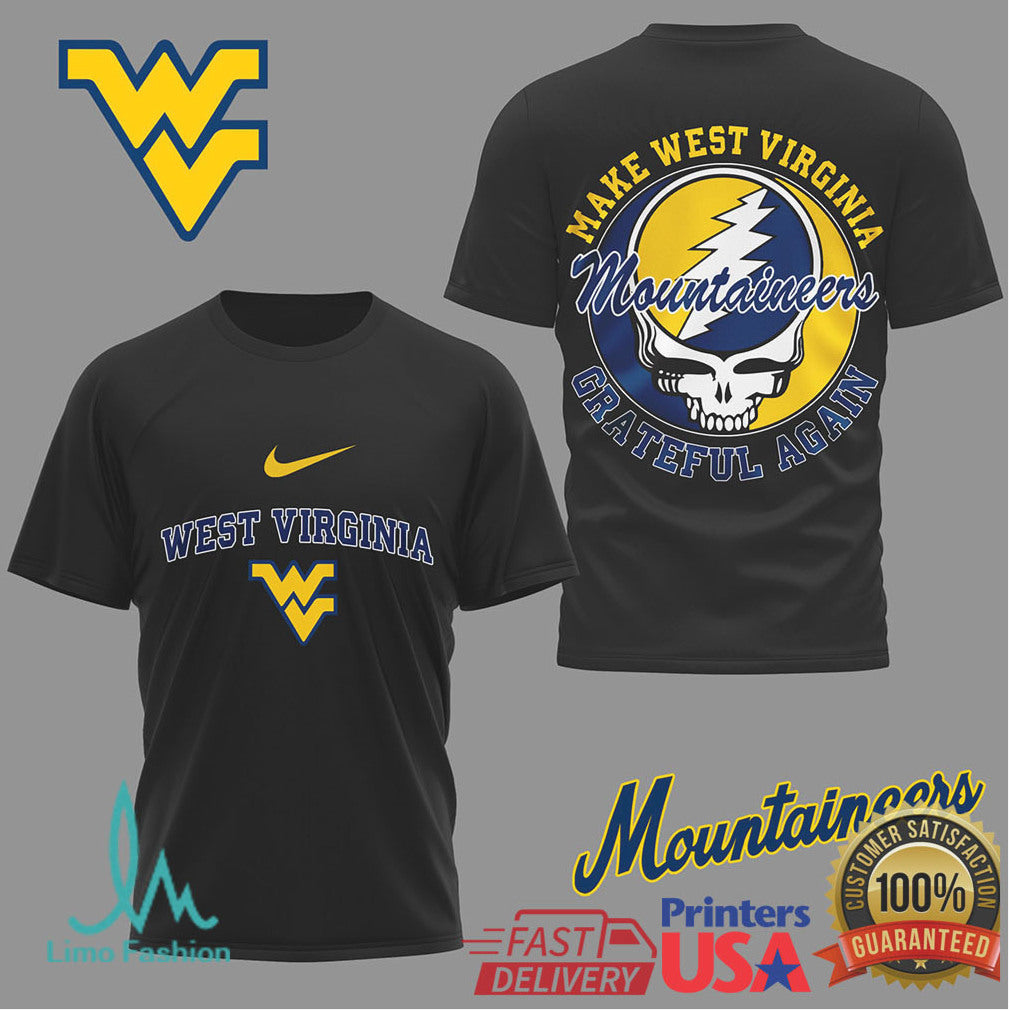 West Virginia Mountaineers “Make West Virginia Grateful Again” Graphic Tee - Limotees LLC