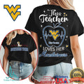 West Virginia Mountaineers This Teacher Loves Her Apple T Shirt - Limotees LLC