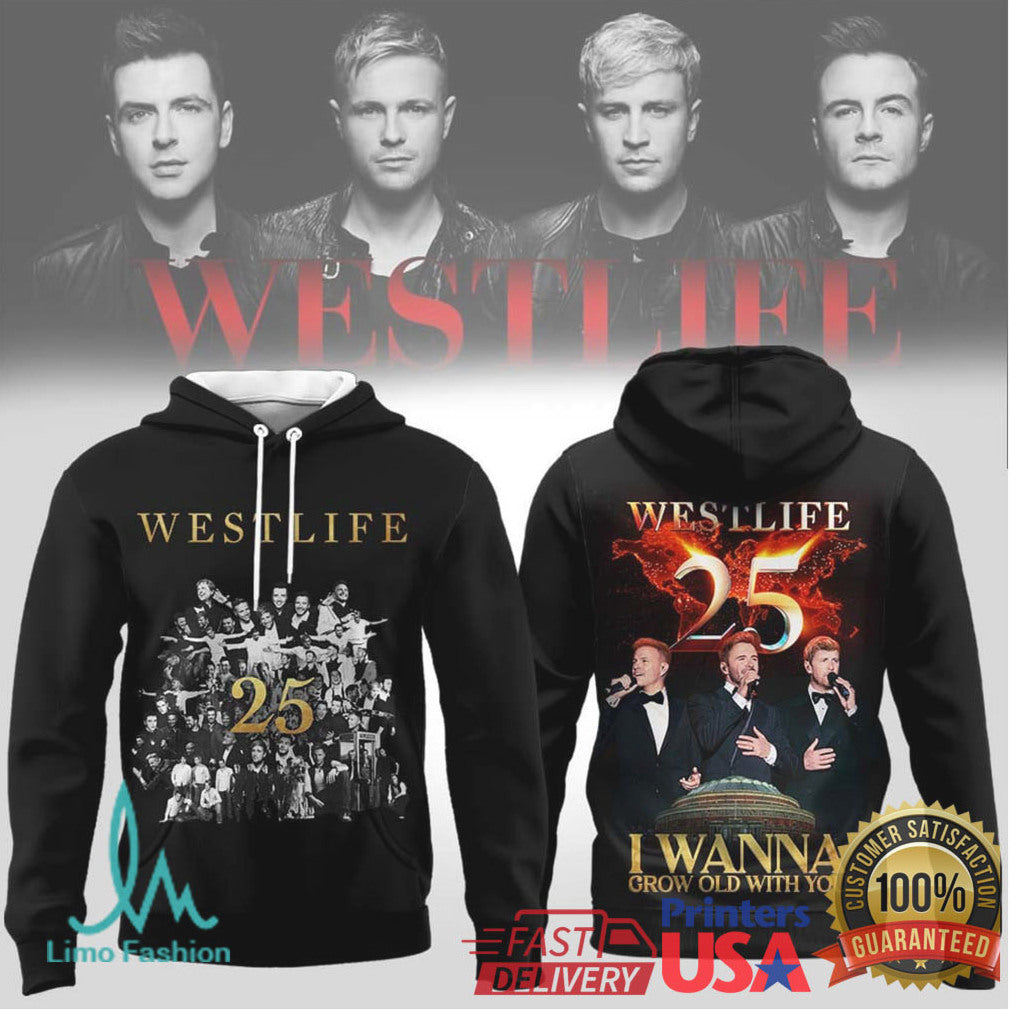 Westlife 25 Anniversary I Wanna Grow Old With You Tour Shirt - Limotees LLC