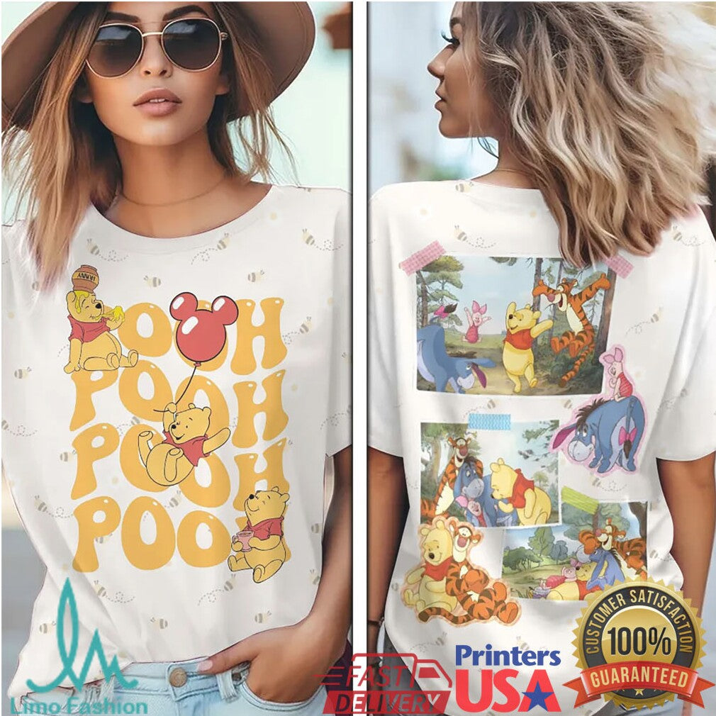 Winnie The Pooh and Friends Memory Photo Collage T Shirt - Limotees LLC