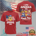 Winnie the Pooh & Friends America 250 Years of Freedom Patriotic T Shirt - Limotees LLC