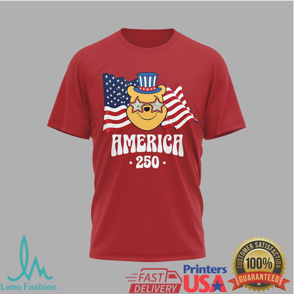 Winnie the Pooh & Friends America 250 Years of Freedom Patriotic T Shirt - Limotees LLC