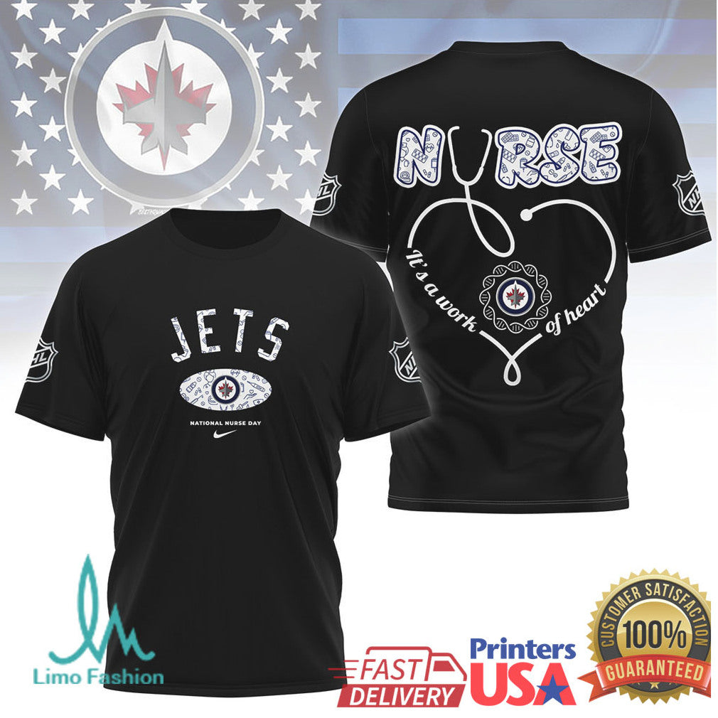 Winnipeg Jets Nurse T Shirt National Nurse Day NHL Fan Apparel - Limotees LLC