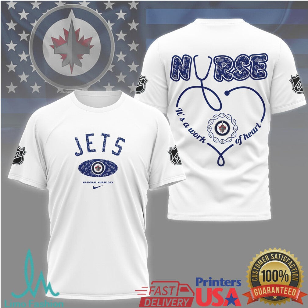 Winnipeg Jets Nurse T Shirt National Nurse Day NHL Fan Apparel - Limotees LLC