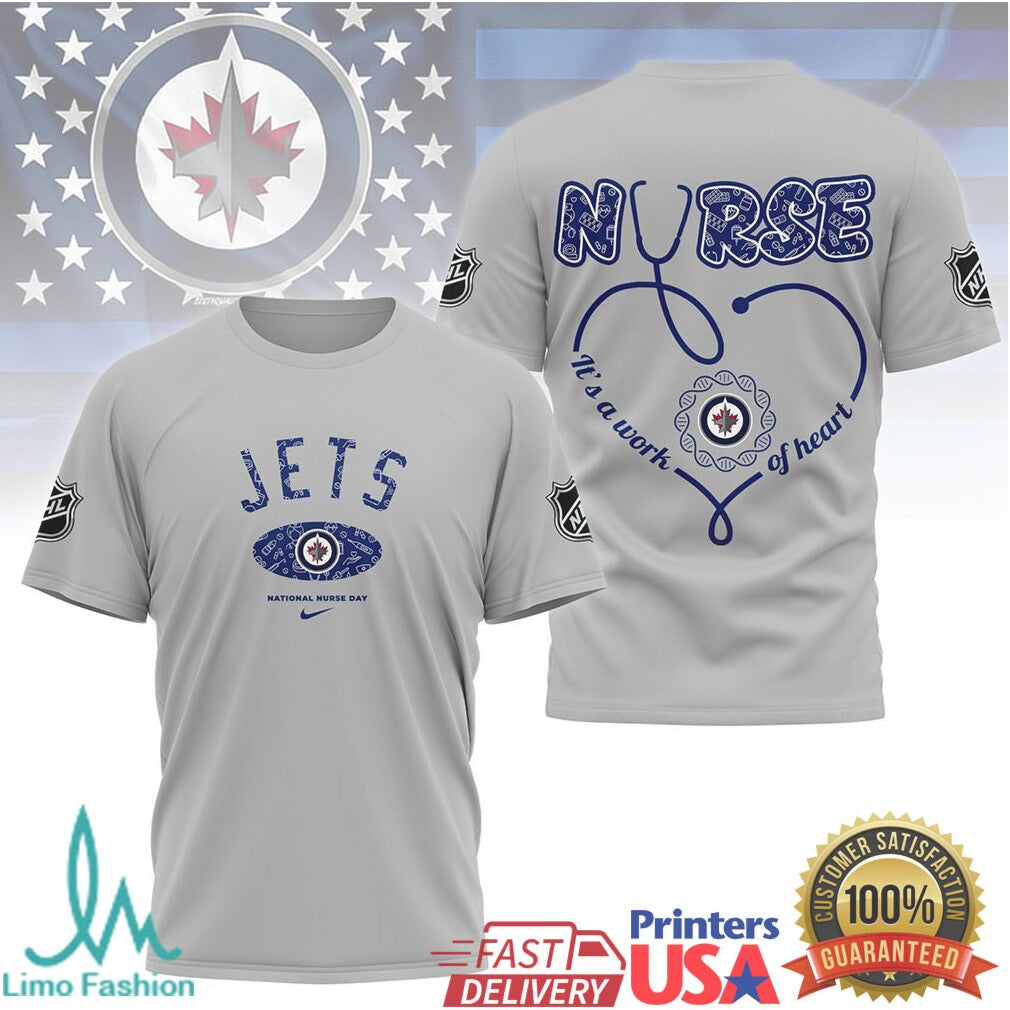 Winnipeg Jets Nurse T Shirt National Nurse Day NHL Fan Apparel - Limotees LLC