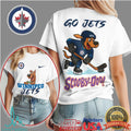 Winnipeg Jets Scooby Doo Hockey Action Graphic T Shirt - Limotees LLC