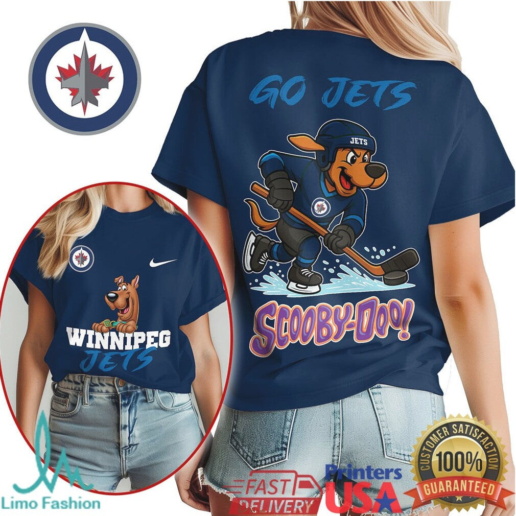 Winnipeg Jets Scooby Doo Ice Hockey Fan Go Jets Sports T Shirt