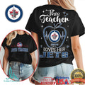 Winnipeg Jets This Teacher Loves Her Jets NHL Apple Graphic T Shirt - Limotees LLC
