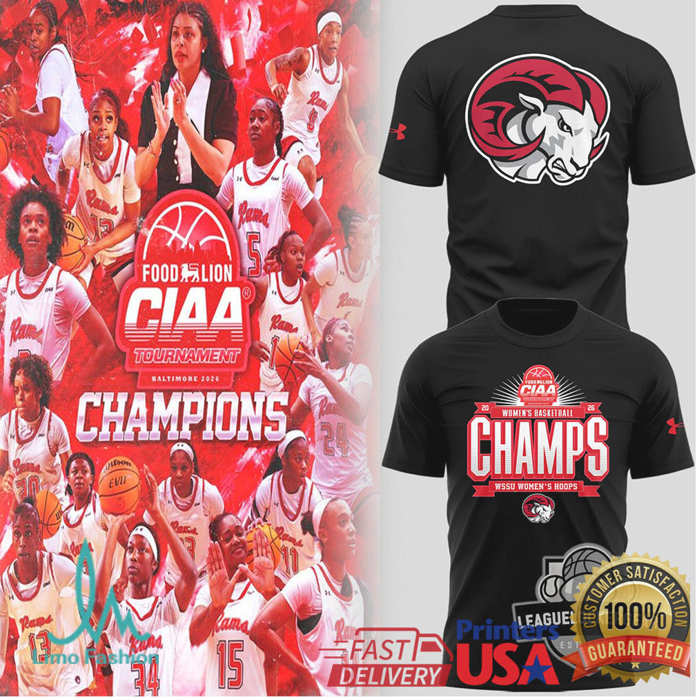 Winston Salem State Rams 2026 CIAA Women's Basketball Tournament Champions T Shirt