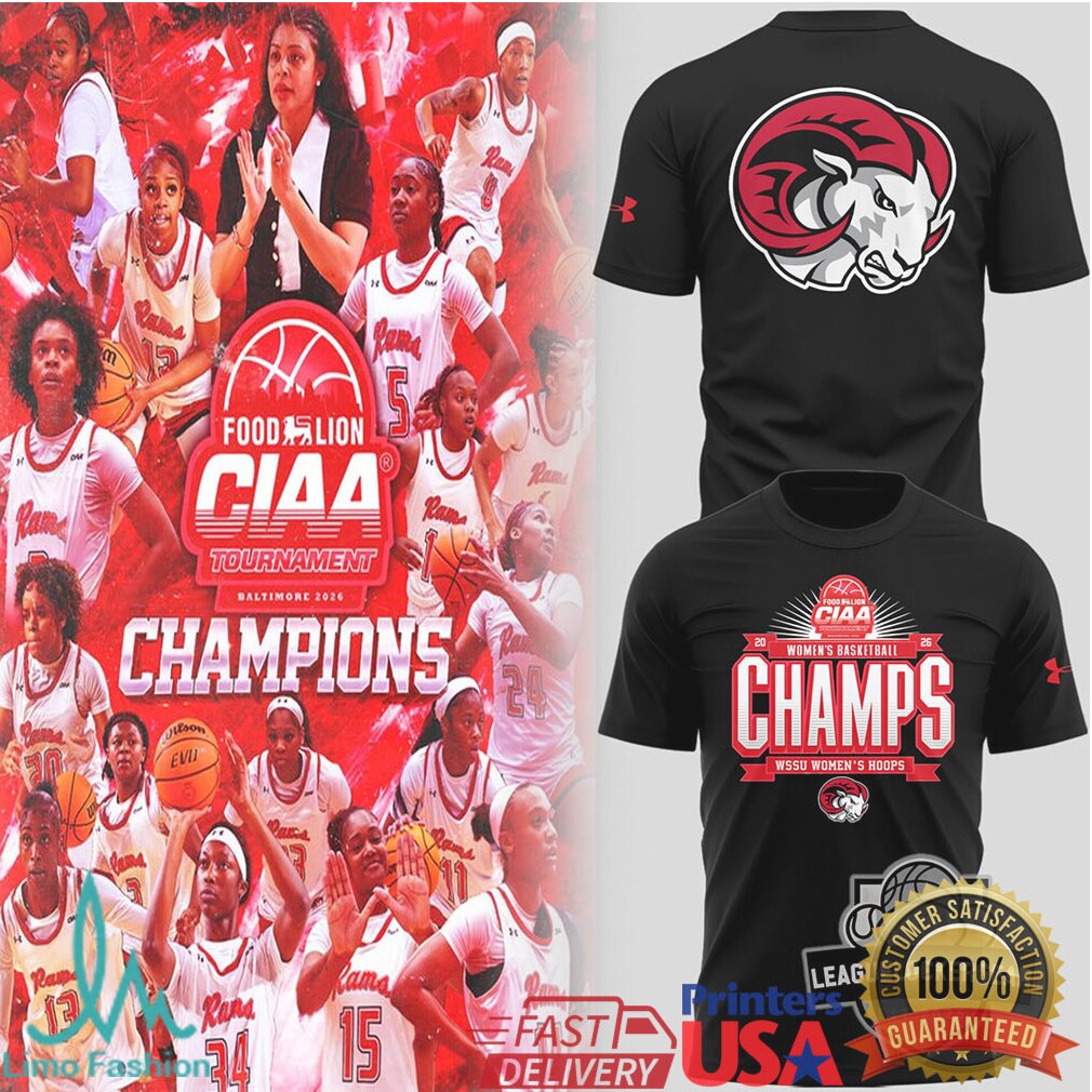 Winston Salem State Rams 2026 CIAA Women's Basketball Tournament Champions T Shirt