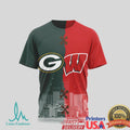 Wisconsin Badgers vs Green Bay Packers House Divided Shirt Wisconsin Football Saturday.Sunday T Shirt - Limotees LLC