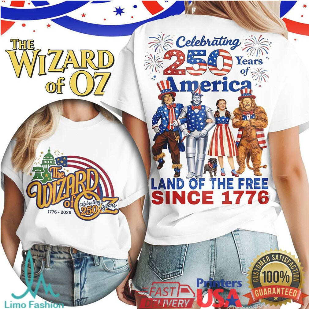 Wizard of Oz Celebrating 250 Years of America Patriotic T Shirt - Limotees LLC