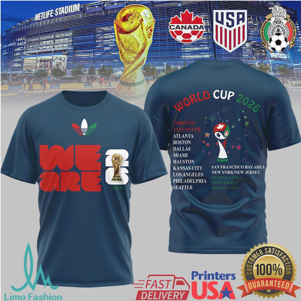 World Cup 2026 Host Cities Usa Canada Mexico Tshirt Design - Limotees LLC