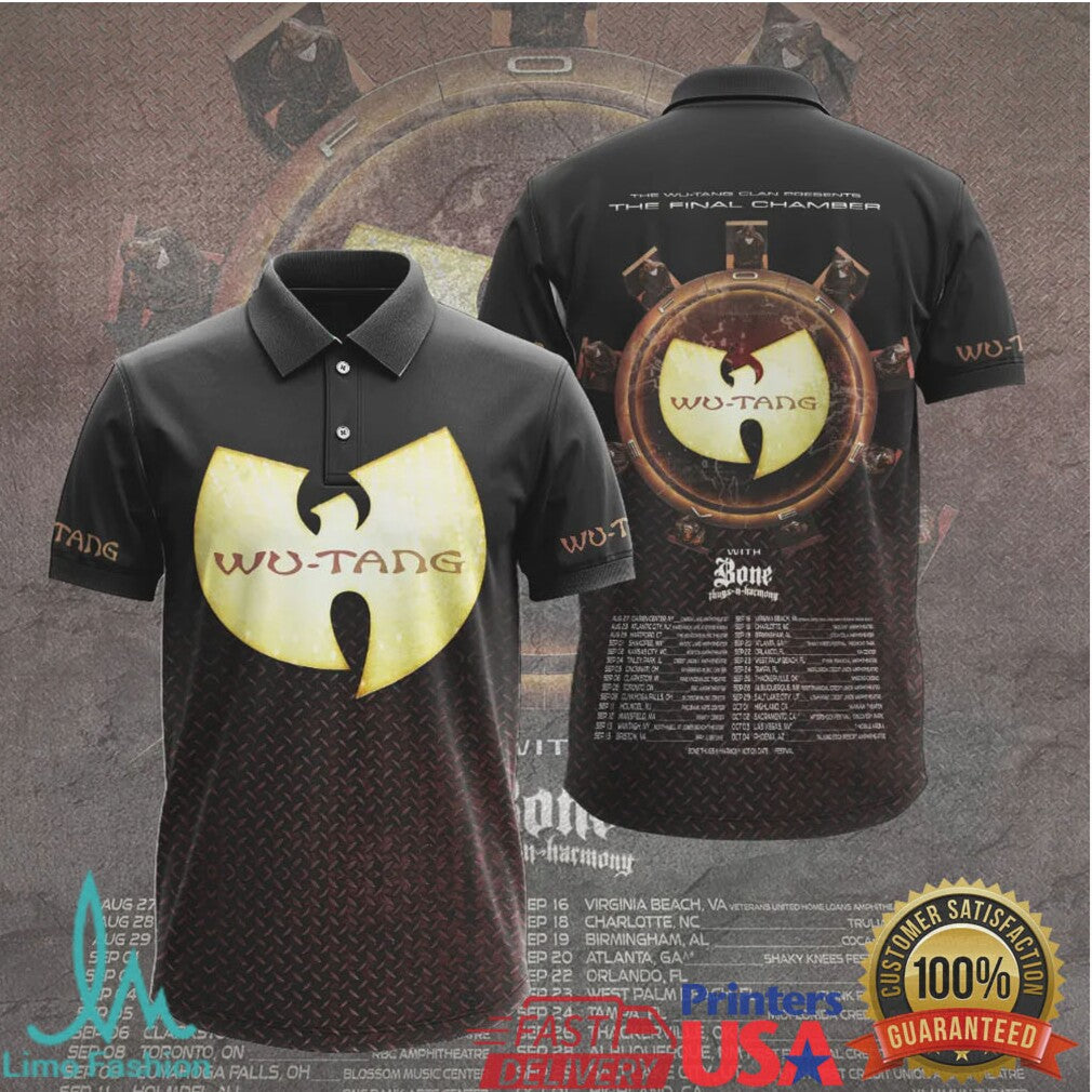 Wu Tang Clan Bone Thugs N Harmony The Final Chamber Tour 2024 Vintage Hip Hop Fans T Shirt