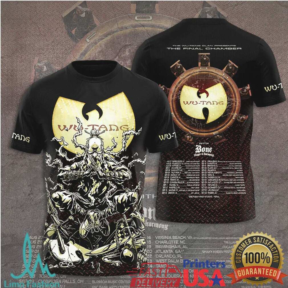 Wu Tang Clan The Final Chamber World Tour 2026 With Bone Thugs N Harmony T Shirt - Limotees LLC