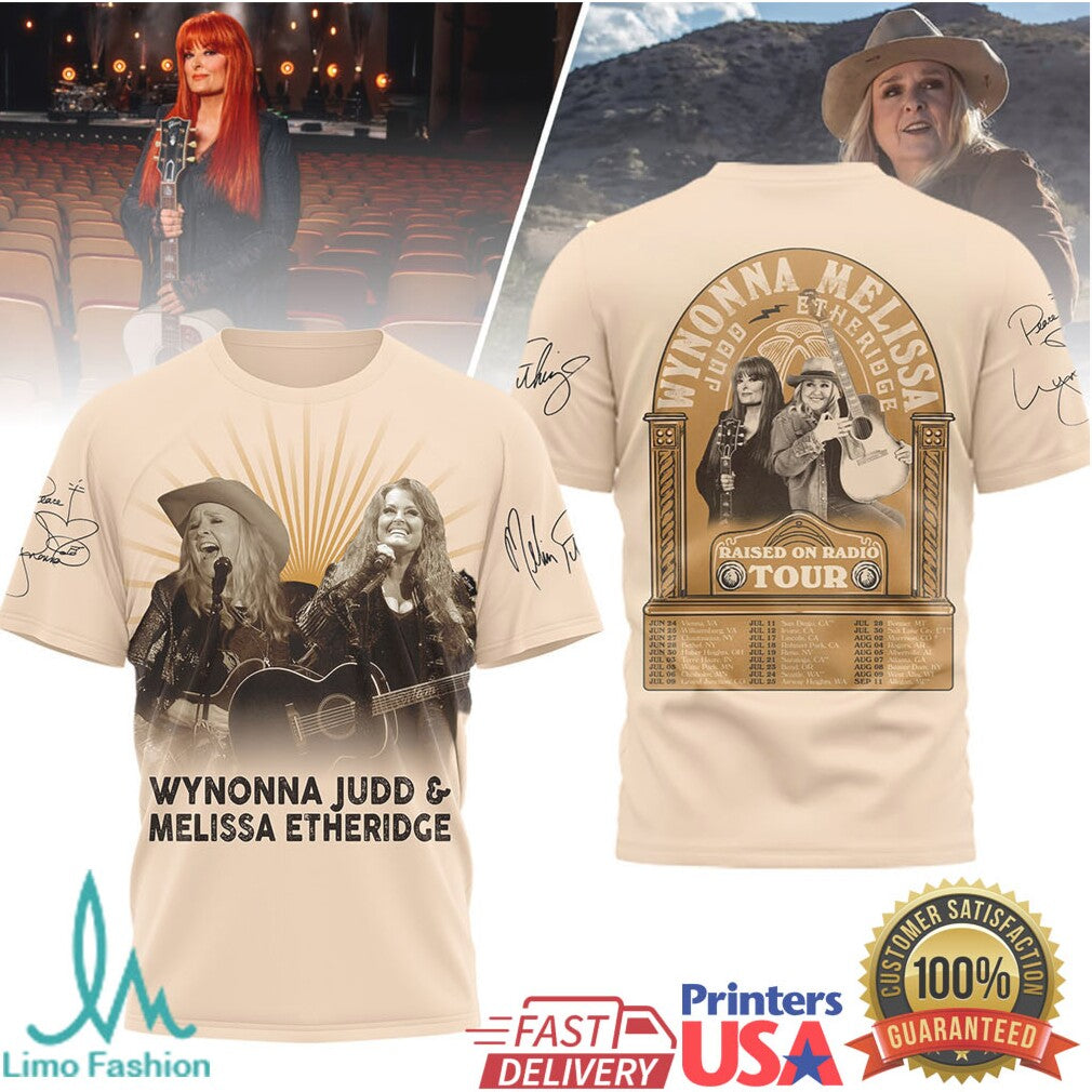 Wynonna Judd & Melissa Etheridge Raised On Radio Tour T Shirt - Limotees LLC