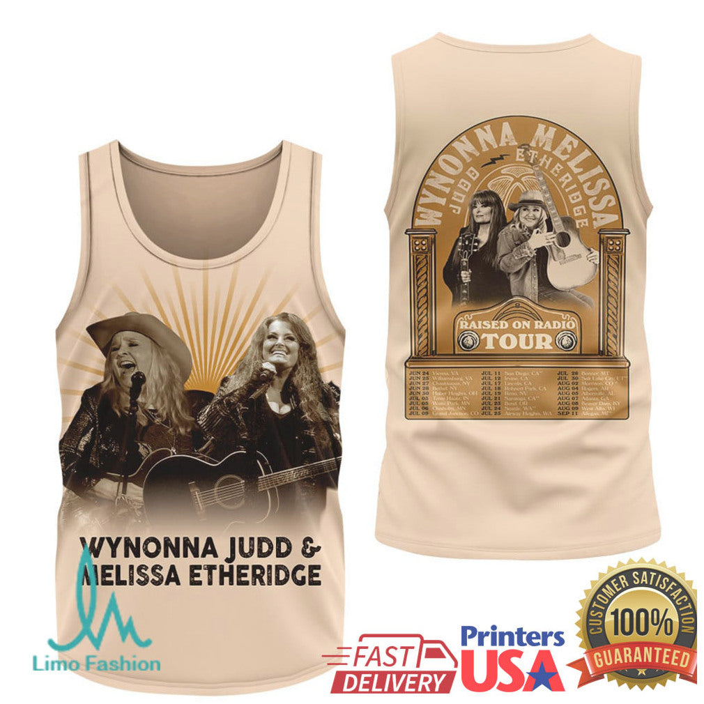 Wynonna Judd & Melissa Etheridge Raised on Radio Tour 2024 T Shirt - Limotees LLC