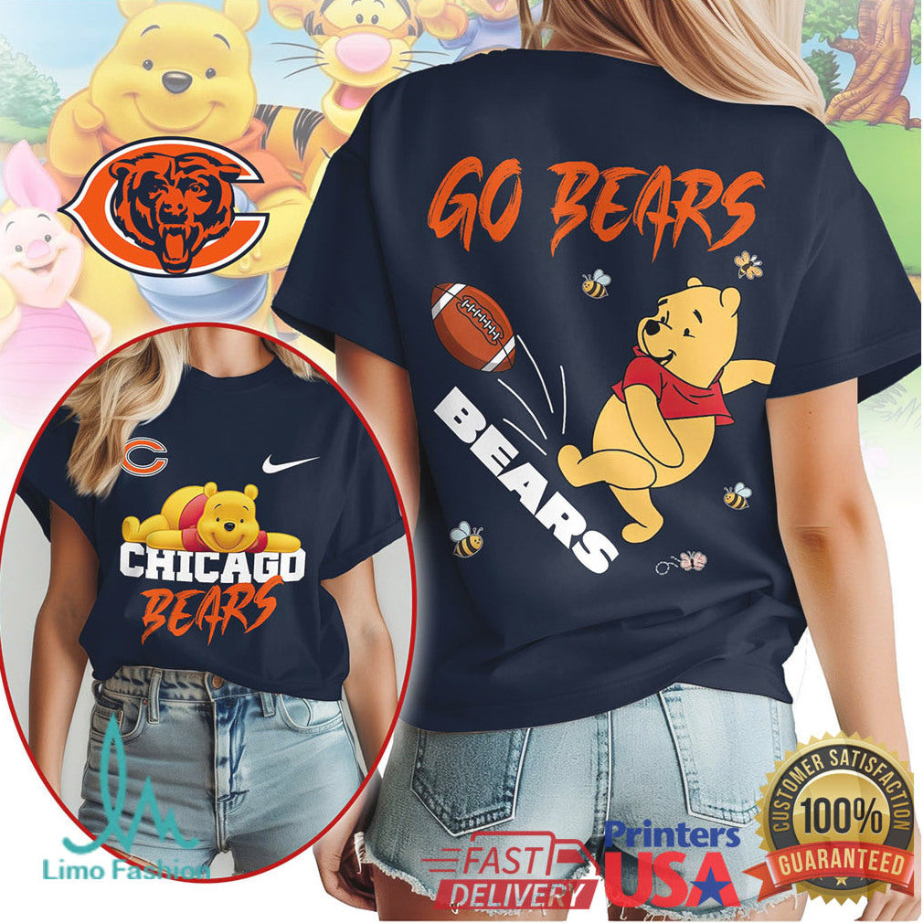 Chicago Bears Official NFL Winnie The Pooh Go Shirt - Limotees LLC