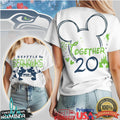 Seattle Seahawks Official NFL Valentine Mickey Together Shirt - Limotees LLC