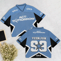 2025 World Tour ACT:TOMORROW Mixed Mesh Jersey Football Ver Black Light Blue