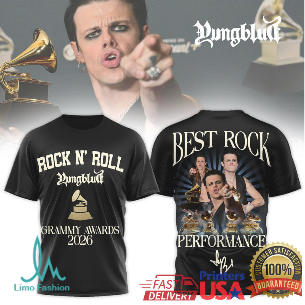 Yungblud Best Rock Performance Grammy Awards 2026 Fan Apparel - Limotees LLC