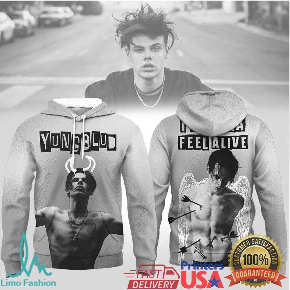 Yungblud I Wanna Feel Alive Graphic Hoodie and T Shirt - Limotees LLC