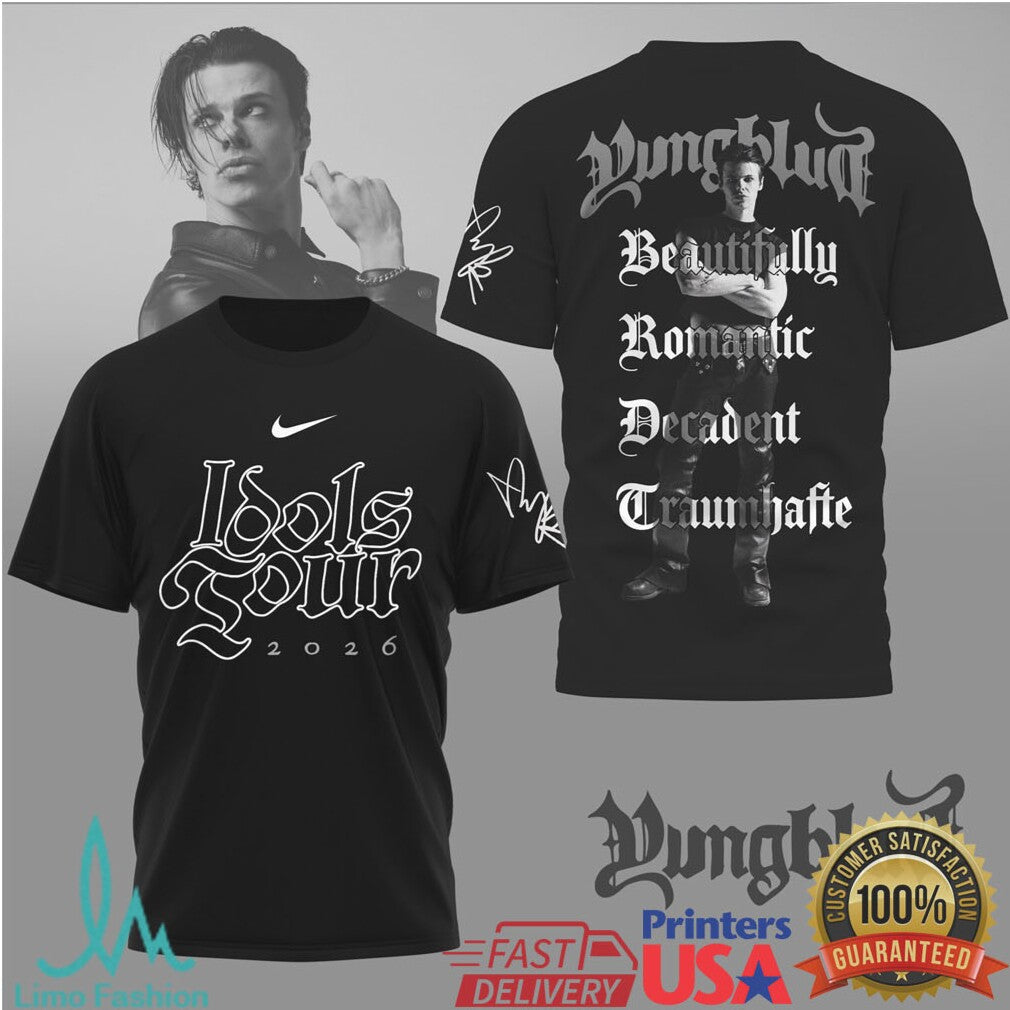 Yungblud Idols Tour 2026 Official Merchandise Graphic T Shirt - Limotees LLC