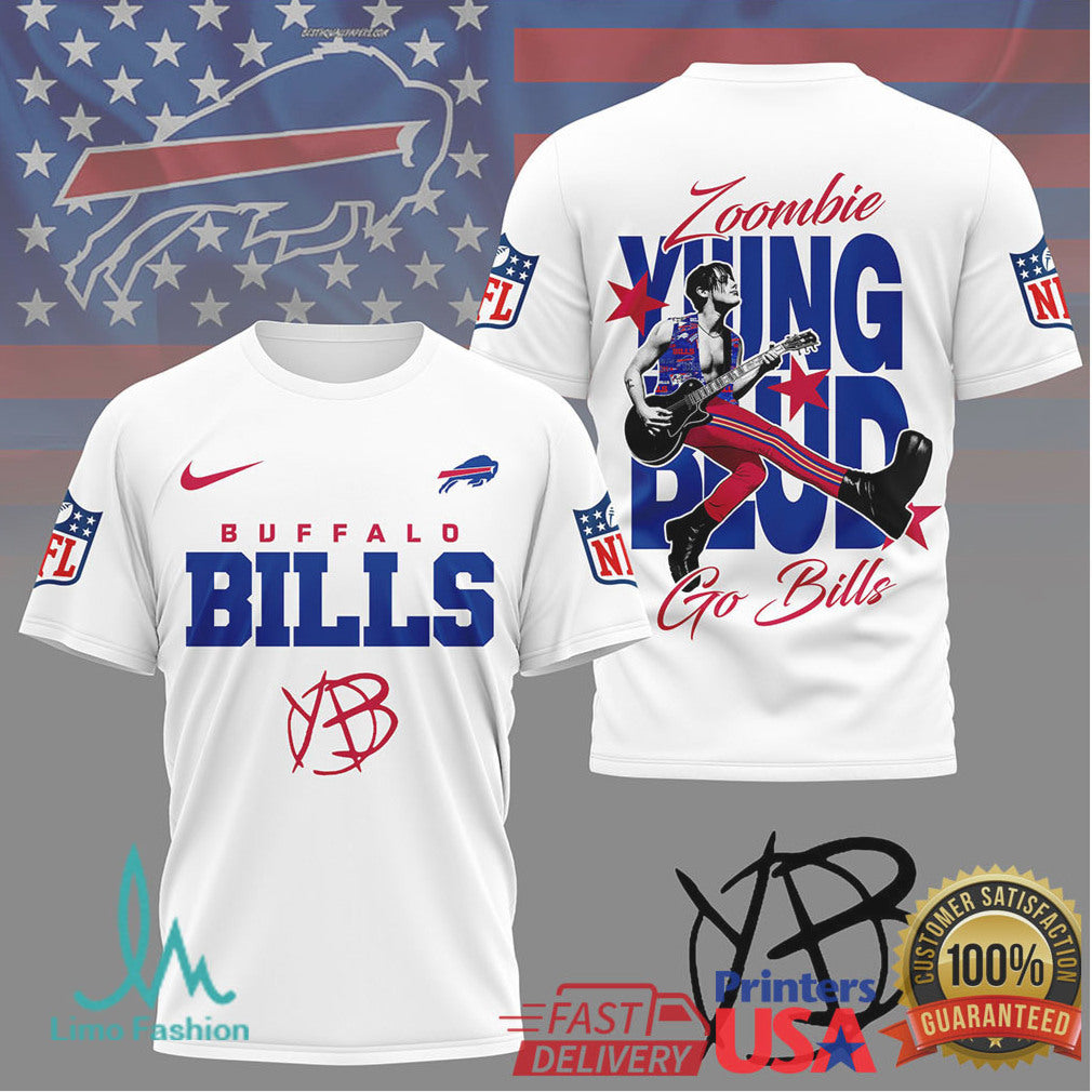 Yungblud x Buffalo Bills Zoombie Yung Bud NFL Graphic T Shirt - Limotees LLC