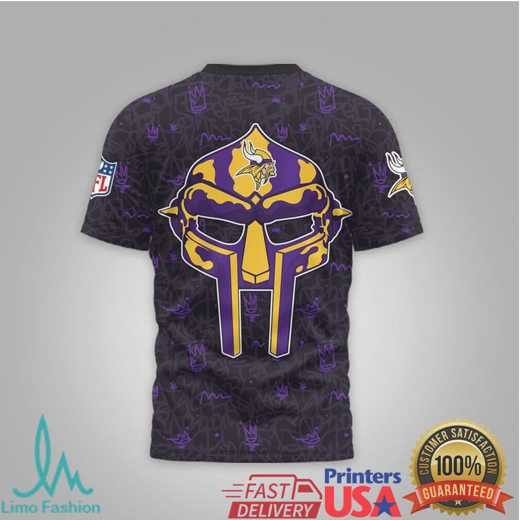 Minnesota Vikings Official NFL x MF DOOM 3D Shirt - Limotees LLC