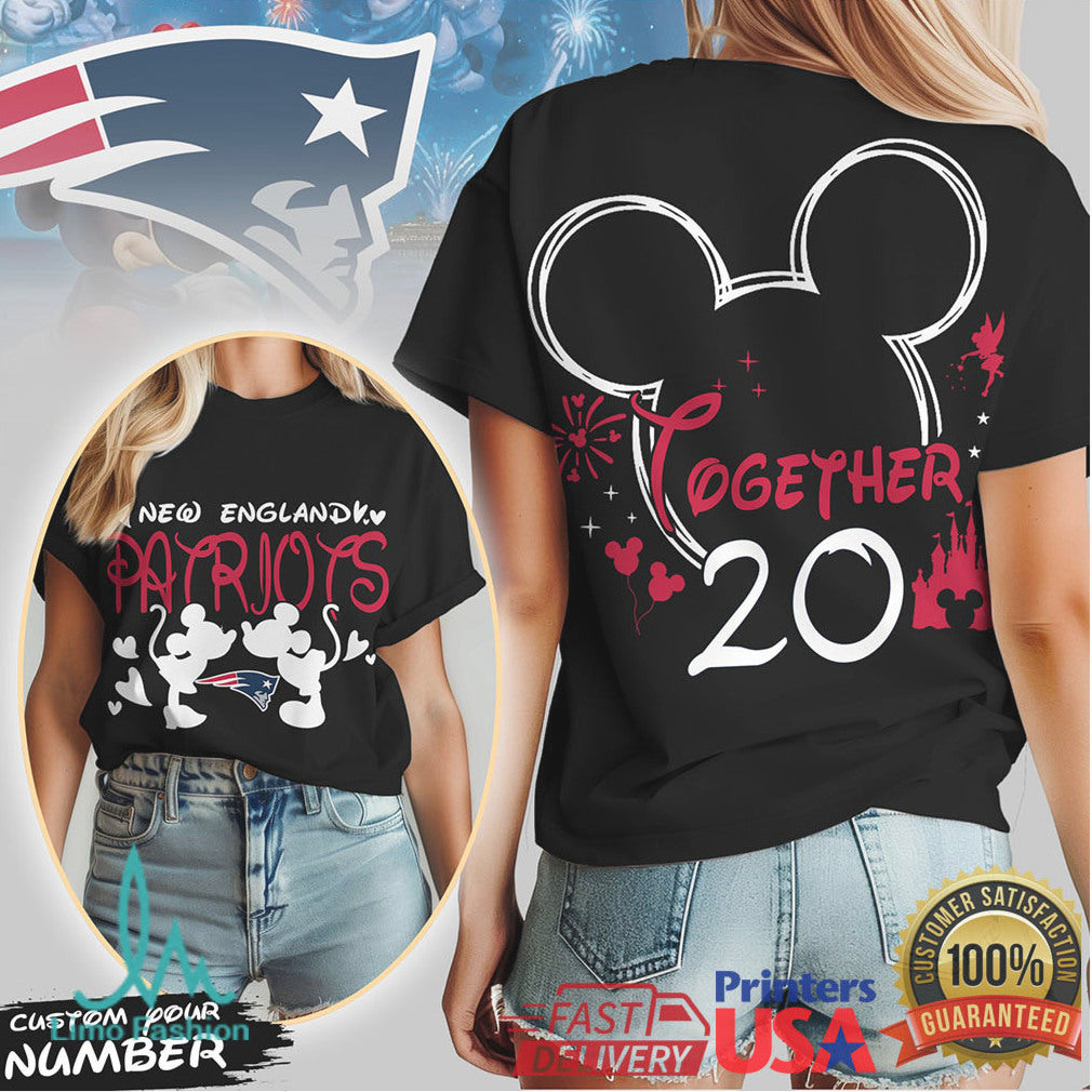 New England Patriots Official NFL Valentine Mickey Together Shirt - Limotees LLC