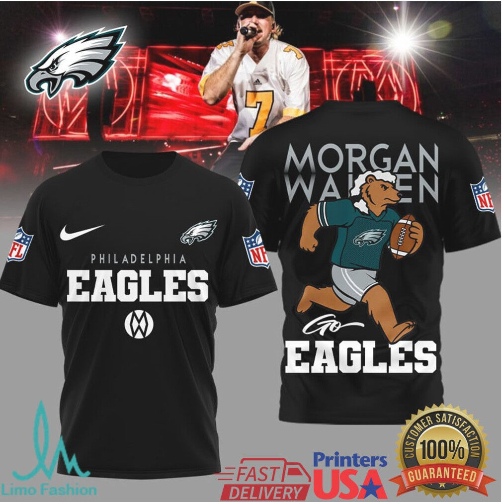 Philadelphia Eagles Official NFL Morgan Wallen Fan 3D Shirt - Limotees LLC
