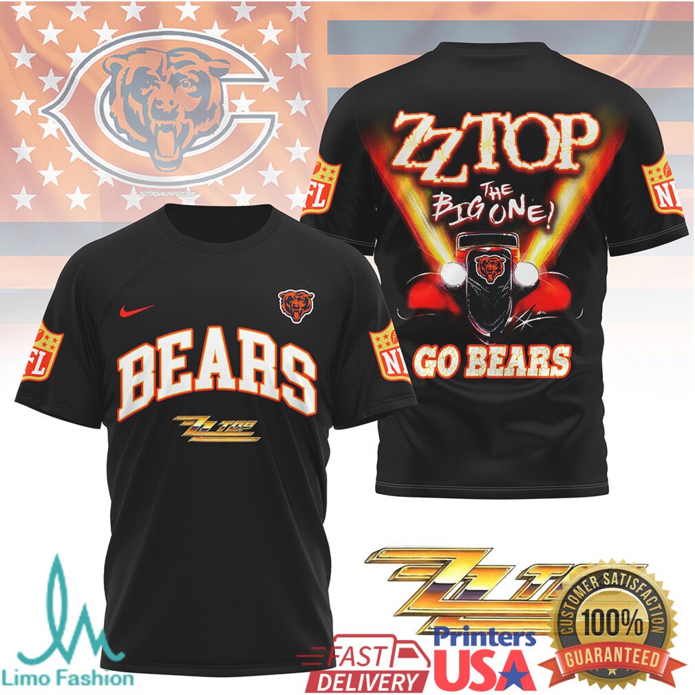 ZZ Top The Big One Chicago Bears Hot Rod Retro Music T Shirt - Limotees LLC