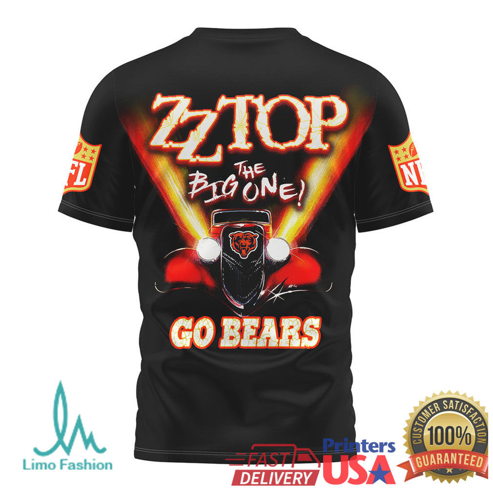 ZZ Top The Big One Chicago Bears Hot Rod Retro Music T Shirt - Limotees LLC
