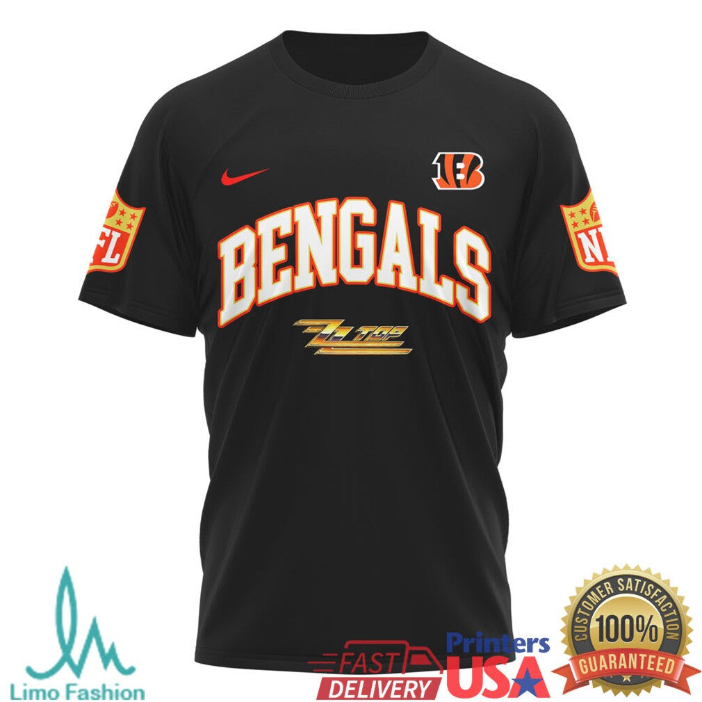 ZZ Top The Big One Cincinnati Bengals Hot Rod Retro Music T Shirt - Limotees LLC