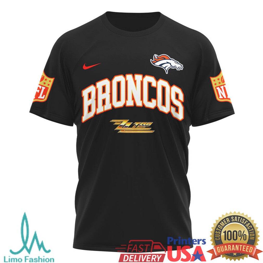 ZZ Top The Big One Denver Broncos Rock Graphic T Shirt - Limotees LLC