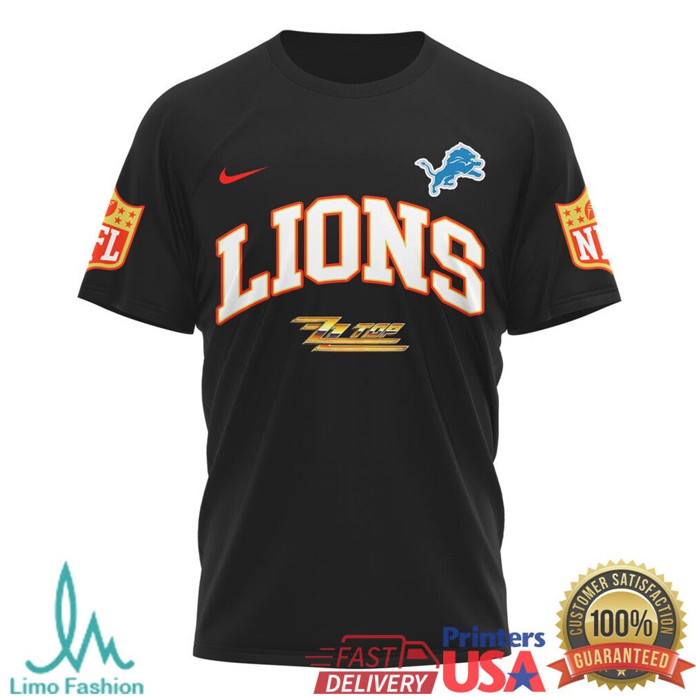 ZZ Top The Big One Detroit Lions Rock Graphic T Shirt - Limotees LLC