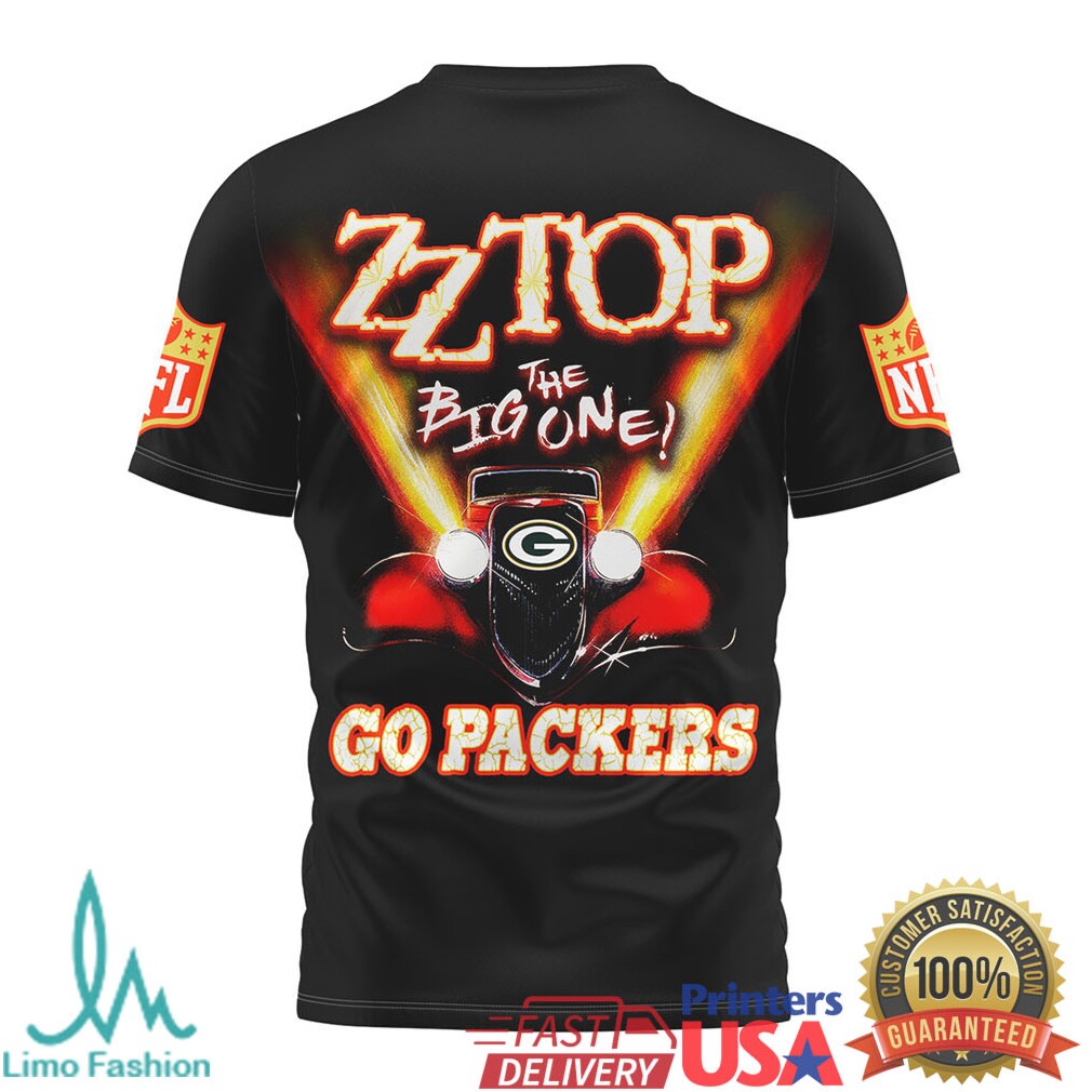 ZZ Top The Big One Green Bay Packers Rock Graphic T Shirt - Limotees LLC