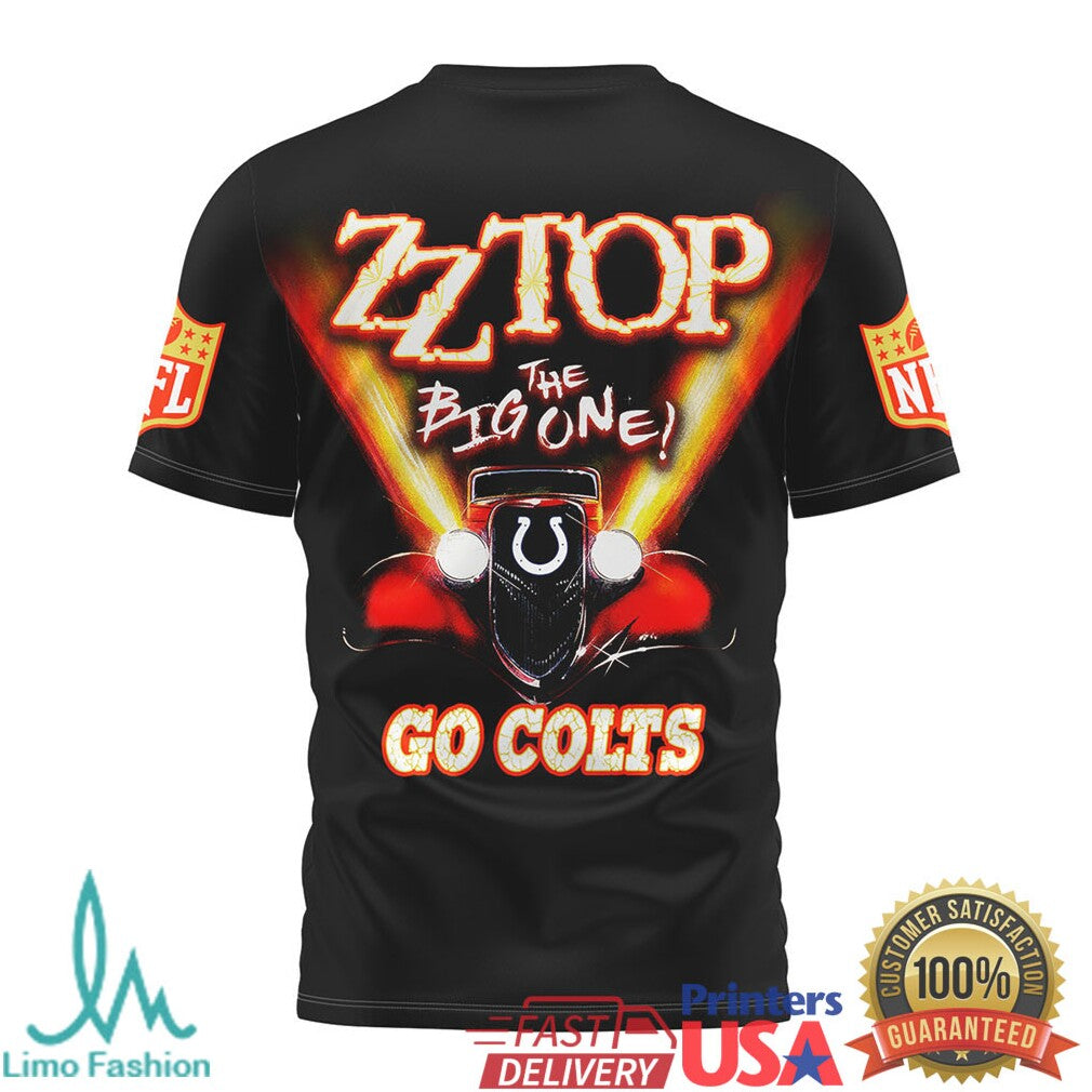 ZZ Top The Big One Indianapolis Colts Rock Graphic T Shirt - Limotees LLC