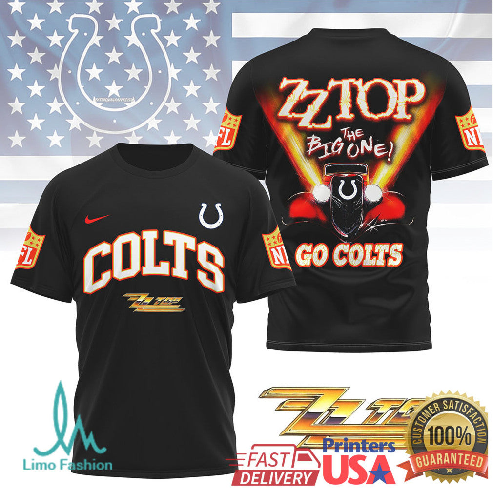 ZZ Top The Big One Indianapolis Colts Rock Graphic T Shirt - Limotees LLC